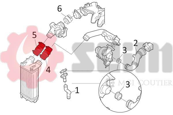 Durite de turbocompresseur (Durite de turbo) SEIM 981131