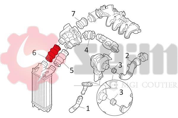 Durite de turbocompresseur (Durite de turbo) SEIM 981131