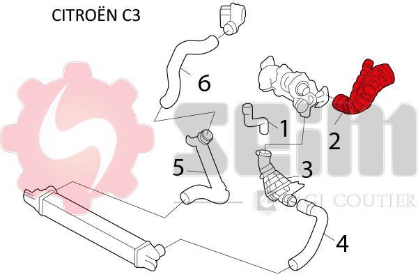 Durite de turbocompresseur (Durite de turbo) SEIM 981132