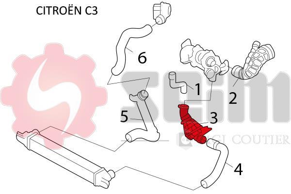 Durite de turbocompresseur (Durite de turbo) SEIM 981133