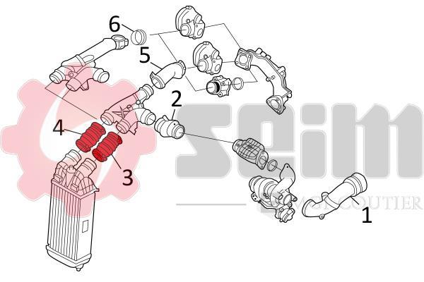 Durite de turbocompresseur (Durite de turbo) SEIM ref. 981134
