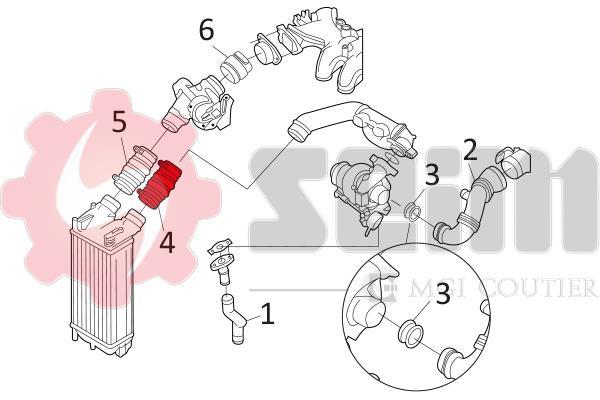 Durite de turbocompresseur (Durite de turbo) SEIM ref. 981134