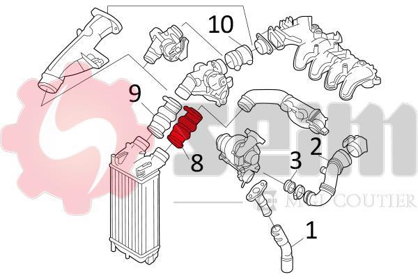 Durite de turbocompresseur (Durite de turbo) SEIM ref. 981134