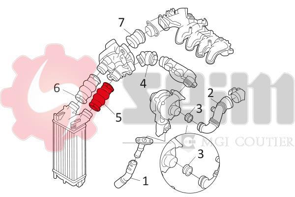 Durite de turbocompresseur (Durite de turbo) SEIM ref. 981134