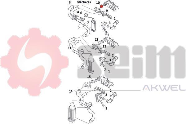 Durite de turbocompresseur (Durite de turbo) SEIM 981136