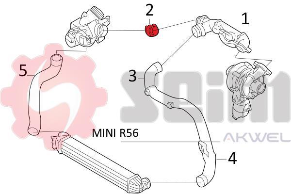 Durite de turbocompresseur (Durite de turbo) SEIM 981136