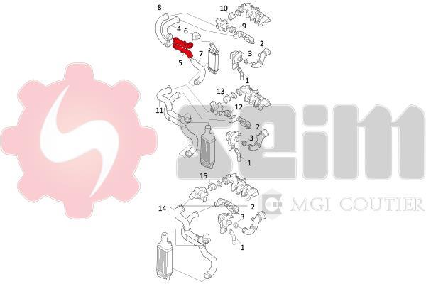 Durite de turbocompresseur (Durite de turbo) SEIM 981137