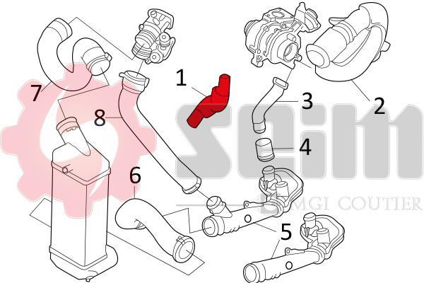 Durite de turbocompresseur (Durite de turbo) SEIM 981138