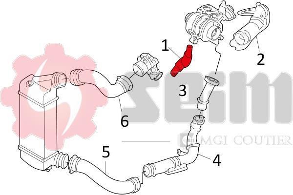 Durite de turbocompresseur (Durite de turbo) SEIM 981138