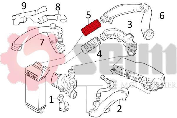 Durite de turbocompresseur (Durite de turbo) SEIM ref. 981141