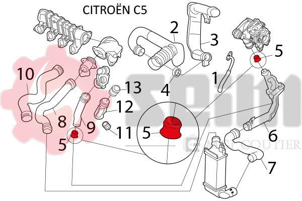 Durite de turbocompresseur (Durite de turbo) SEIM ref. 981143
