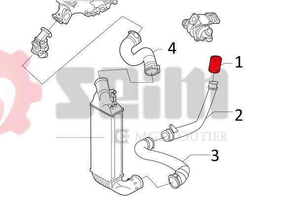 Durite de turbocompresseur (Durite de turbo) SEIM ref. 981143