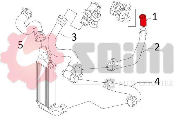 Durite de turbocompresseur (Durite de turbo) SEIM ref. 981143