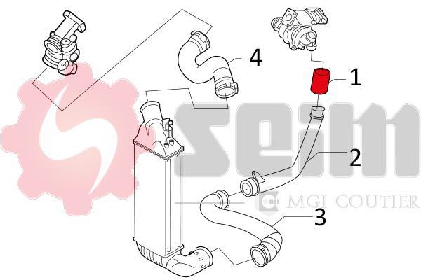 Durite de turbocompresseur (Durite de turbo) SEIM ref. 981143