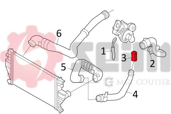 Durite de turbocompresseur (Durite de turbo) SEIM ref. 981143