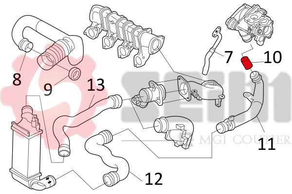 Durite de turbocompresseur (Durite de turbo) SEIM ref. 981143