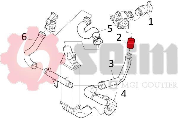 Durite de turbocompresseur (Durite de turbo) SEIM ref. 981143
