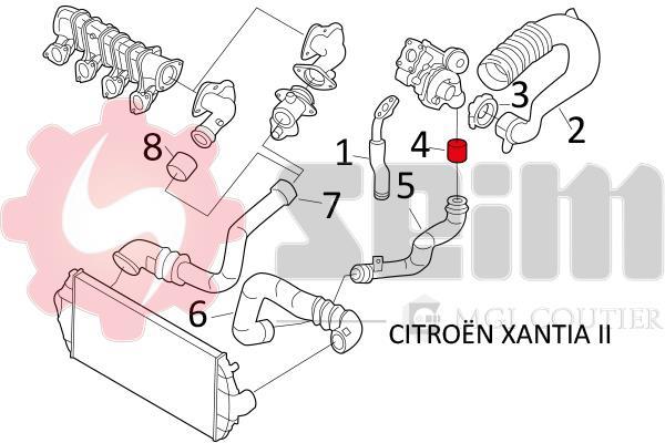Durite de turbocompresseur (Durite de turbo) SEIM ref. 981143