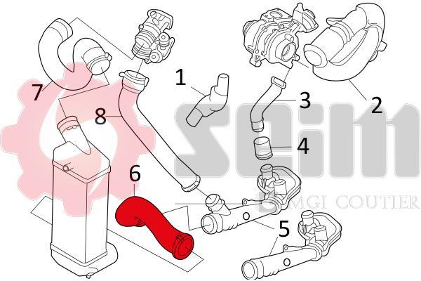 Durite de turbocompresseur (Durite de turbo) SEIM 981144