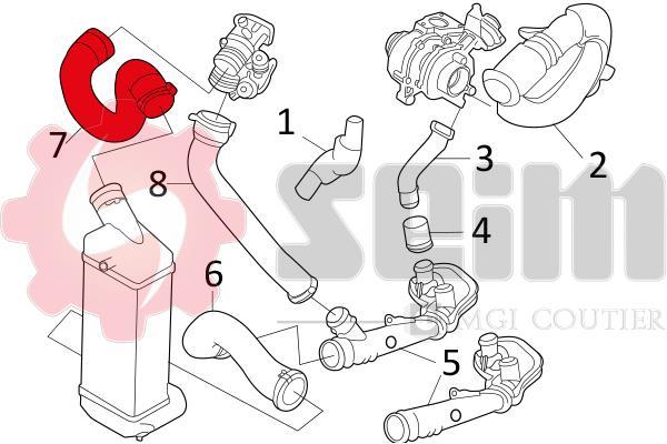 Durite de turbocompresseur (Durite de turbo) SEIM 981145