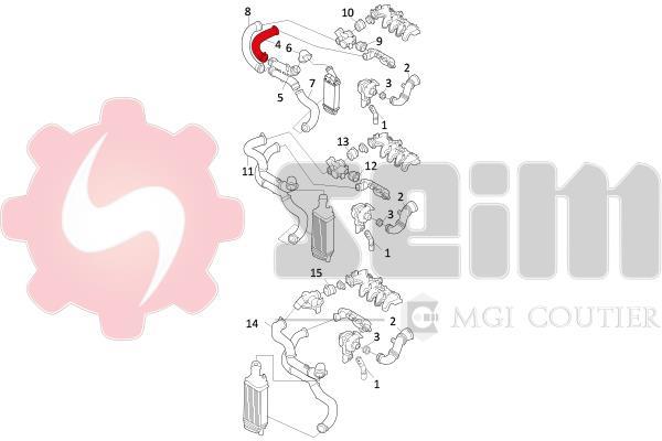 Durite de turbocompresseur (Durite de turbo) SEIM 981146