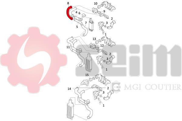 Durite de turbocompresseur (Durite de turbo) SEIM 981148