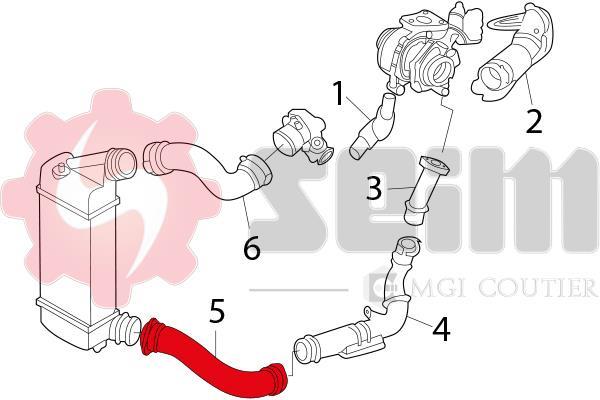 Durite de turbocompresseur (Durite de turbo) SEIM 981150