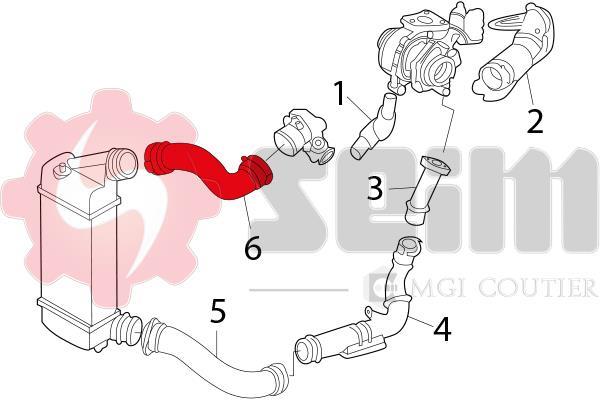 Durite de turbocompresseur (Durite de turbo) SEIM 981151