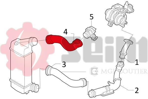 Durite de turbocompresseur (Durite de turbo) SEIM 981151