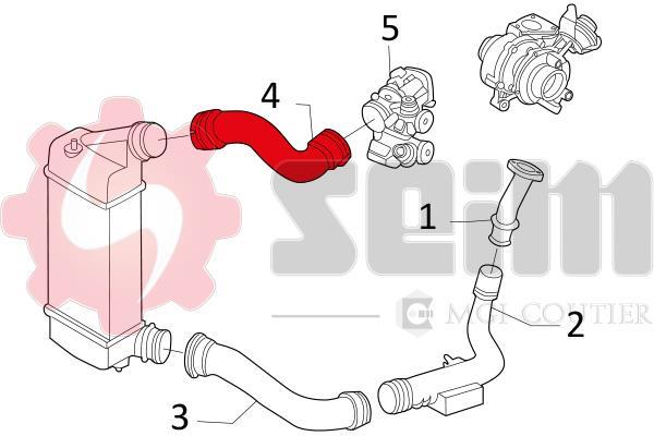 Durite de turbocompresseur (Durite de turbo) SEIM 981151
