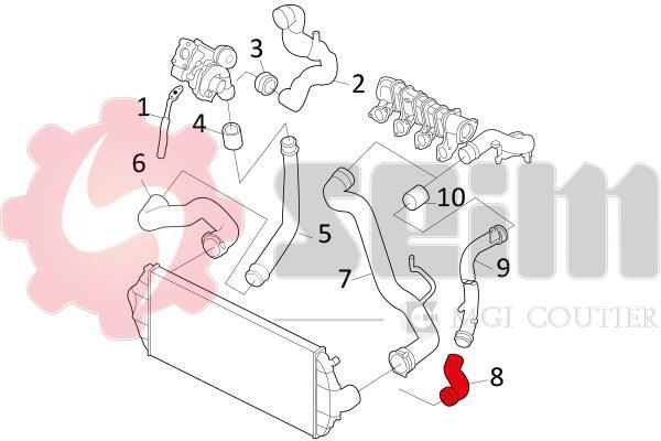 Durite de turbocompresseur (Durite de turbo) SEIM 981152