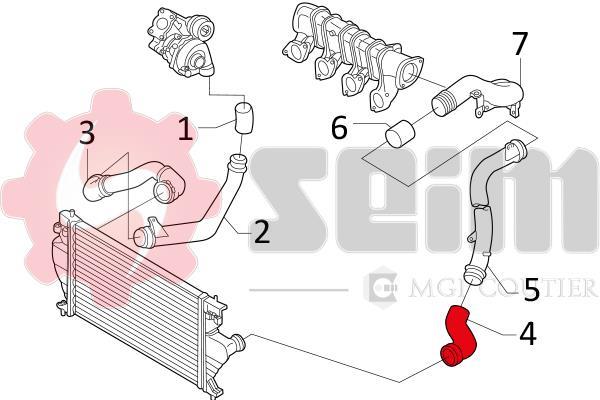 Durite de turbocompresseur (Durite de turbo) SEIM 981152