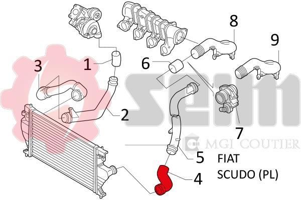 Durite de turbocompresseur (Durite de turbo) SEIM 981152