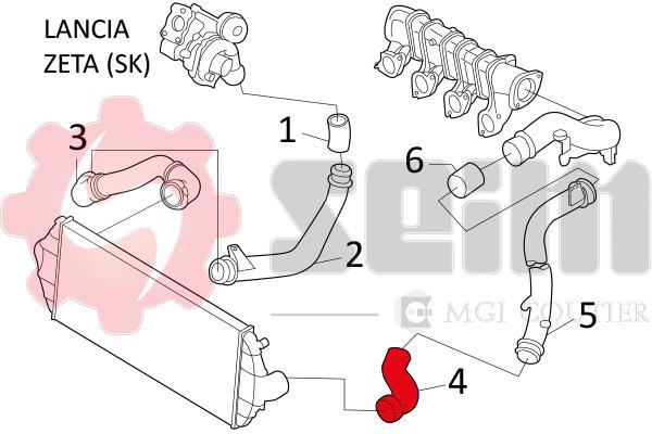 Durite de turbocompresseur (Durite de turbo) SEIM 981152