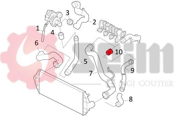 Durite de turbocompresseur (Durite de turbo) SEIM 981153