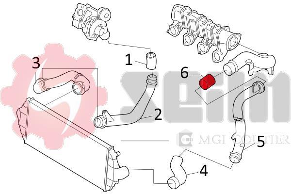 Durite de turbocompresseur (Durite de turbo) SEIM 981153