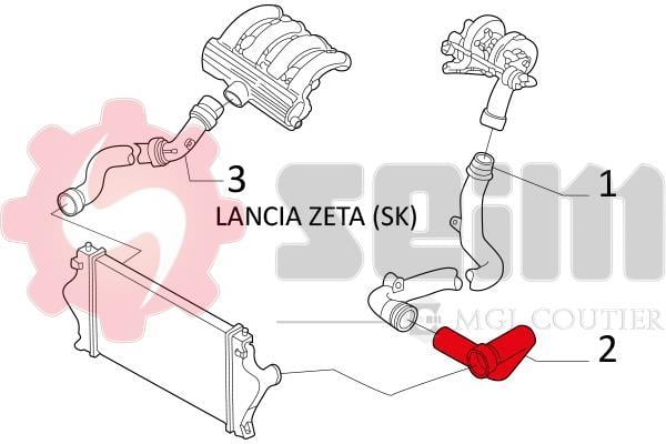 Durite de turbocompresseur (Durite de turbo) SEIM 981154