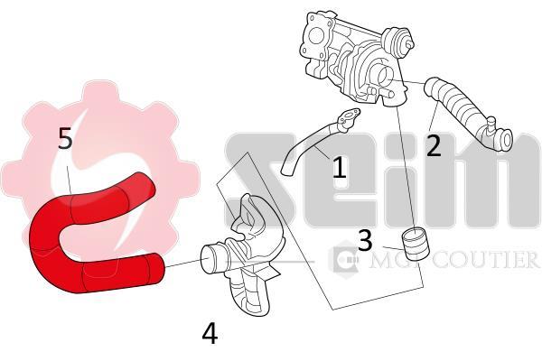 Durite de turbocompresseur (Durite de turbo) SEIM 981155