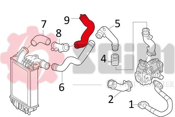 Durite de turbocompresseur (Durite de turbo) SEIM 981156