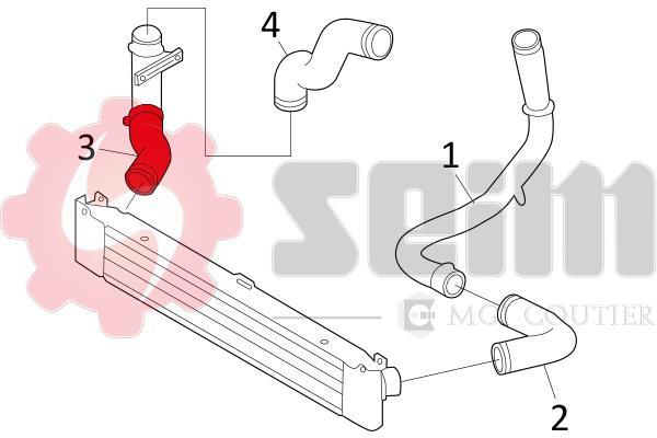 Durite de turbocompresseur (Durite de turbo) SEIM 981161
