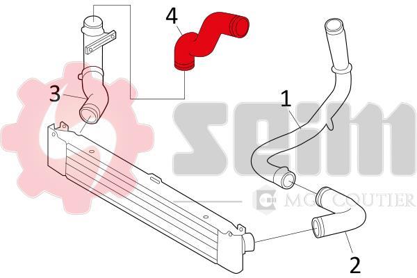 Durite de turbocompresseur (Durite de turbo) SEIM 981162