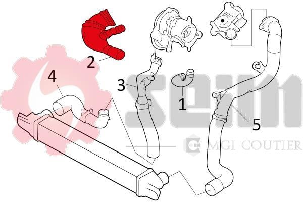 Durite de turbocompresseur (Durite de turbo) SEIM 981170