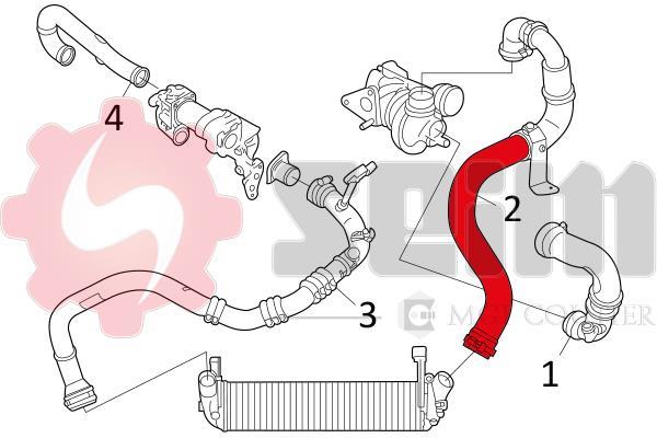Durite de turbocompresseur (Durite de turbo) SEIM 981173