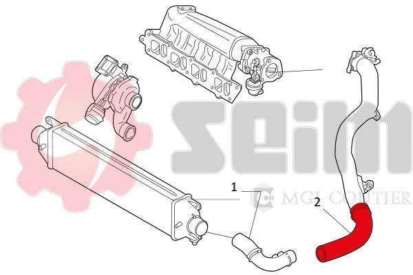 Durite de turbocompresseur (Durite de turbo) SEIM ref. 981182