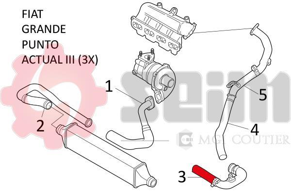 Durite de turbocompresseur (Durite de turbo) SEIM 981215