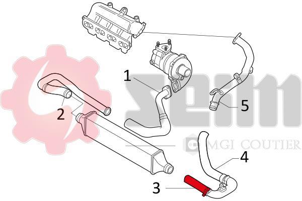 Durite de turbocompresseur (Durite de turbo) SEIM 981215