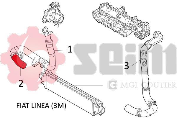 Durite de turbocompresseur (Durite de turbo) SEIM 981224