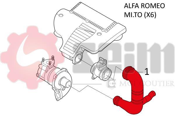 Durite de turbocompresseur (Durite de turbo) SEIM 981225