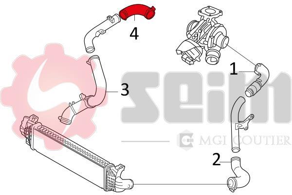 Durite de turbocompresseur (Durite de turbo) SEIM 981229