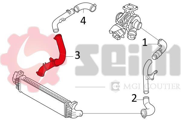 Durite de turbocompresseur (Durite de turbo) SEIM 981230